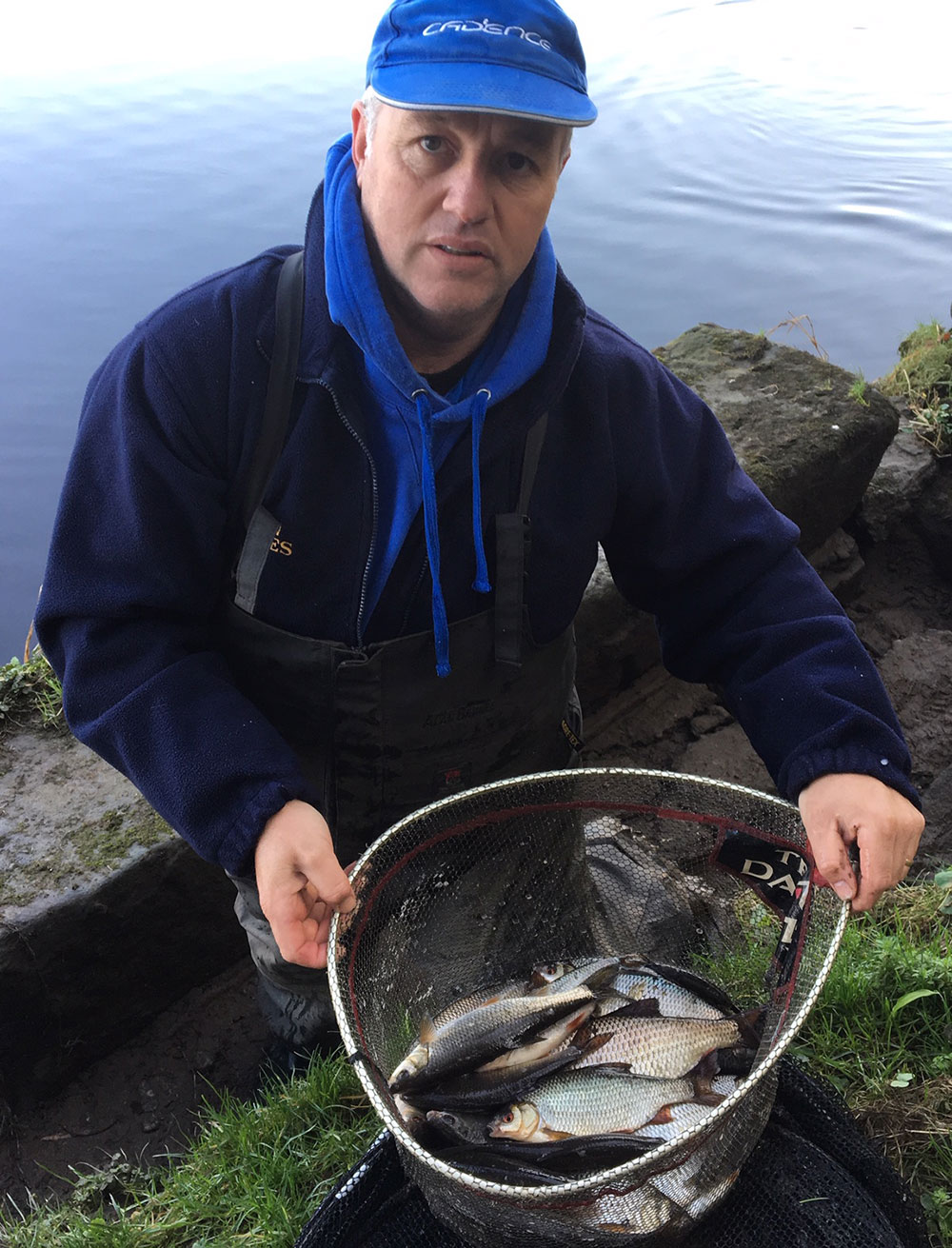 River Float Fishing with Punched Bread: Alan caught this stunning 16lb net of roach in just three hours on a day mentioned in the blog when there was a bad downstream wind and he used a delicately shotted wire-stem stick in gin-clear water.