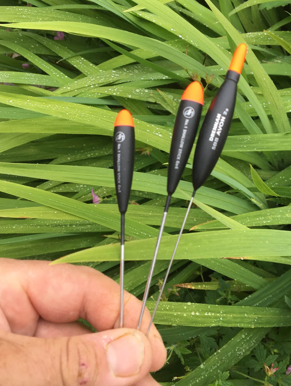 FLOATS FOR THE JOB: These DH Angling Shallow Water Sticks and Drennan Avons are perfect for turbulent, fast water pegs where big fish are the quarry.