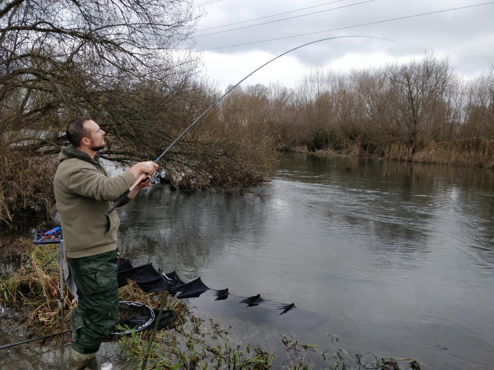 Playing a fish on the Cadence CR10 rod