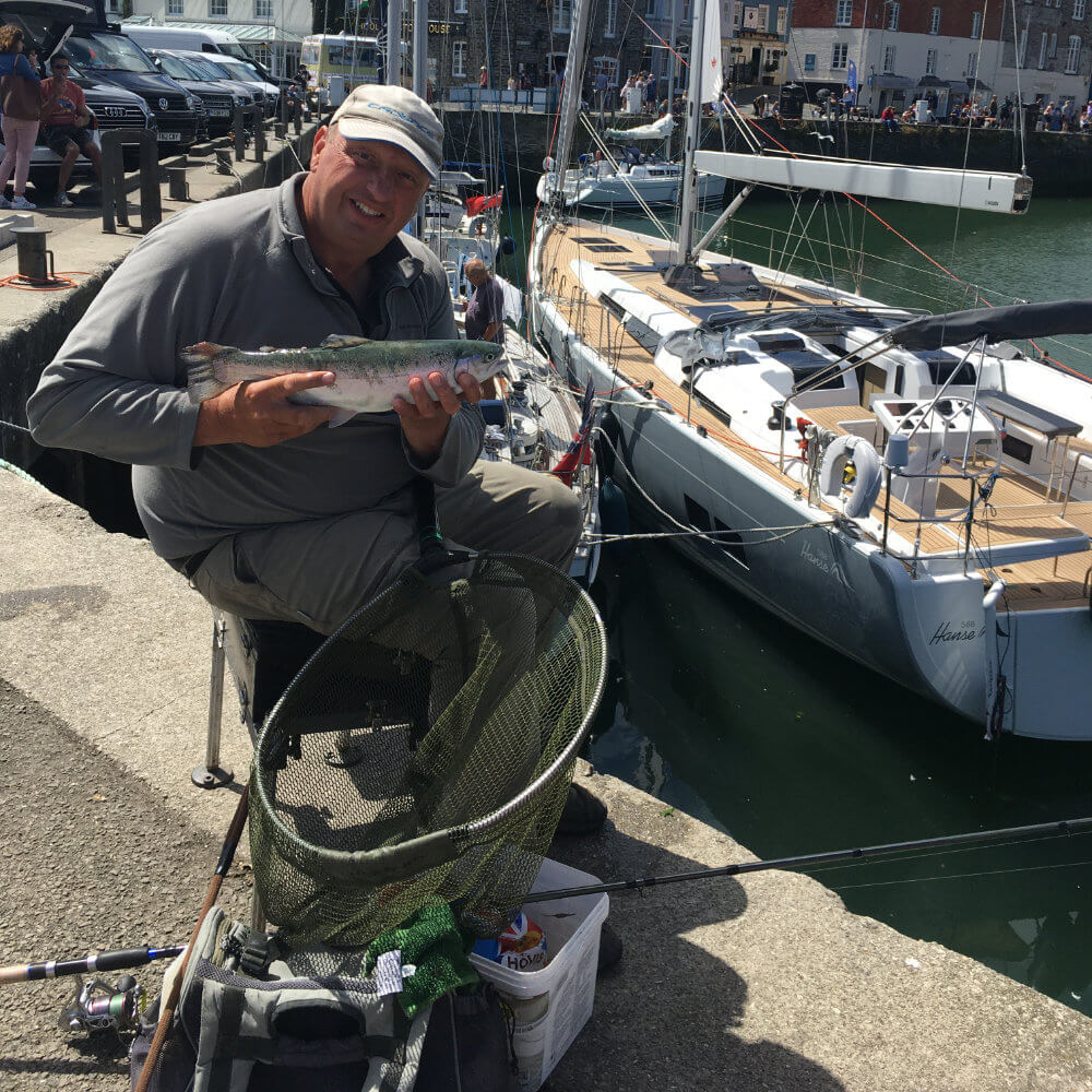 A rainbow trout from Padstow harbour