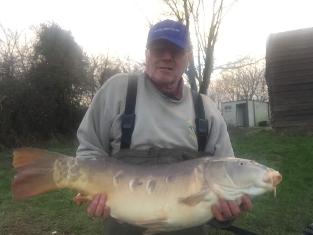 Fishing with prawns mirror carp