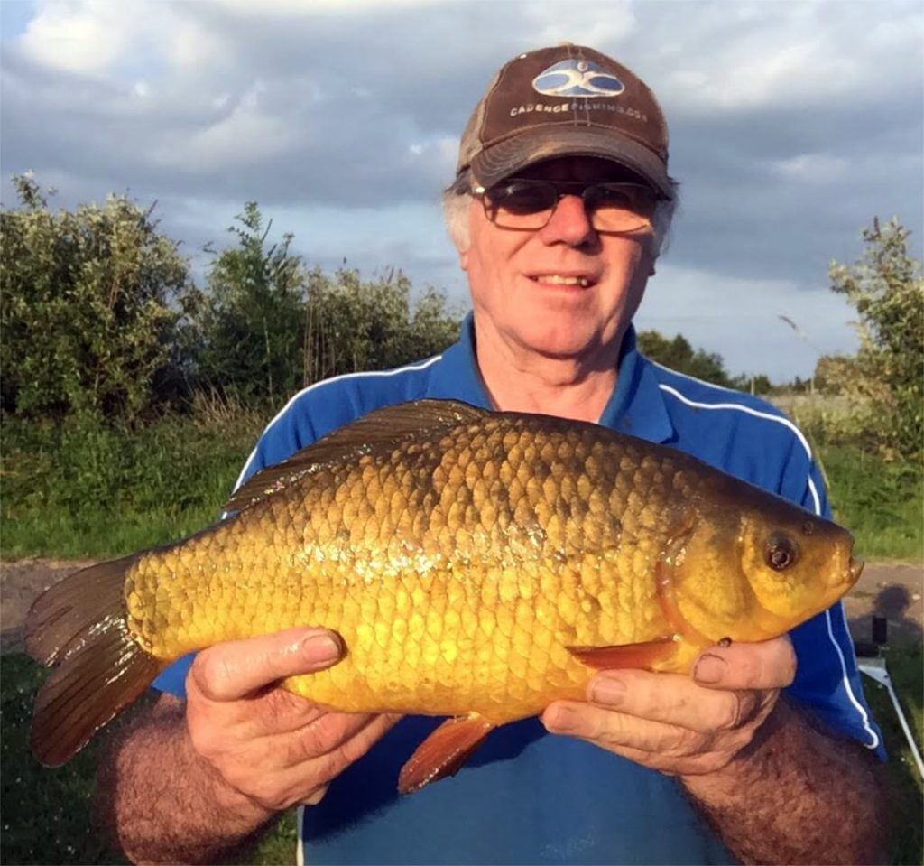 3lb 3oz Crucian on the helicopter rig
