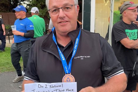 Alan with his individual medal