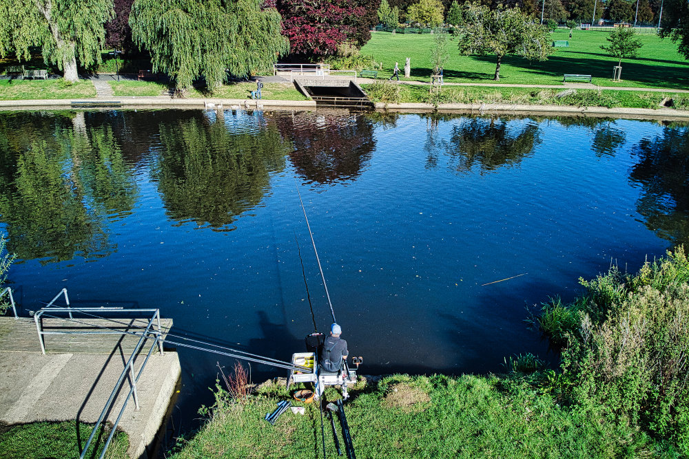 Bread punch fishing with the pole