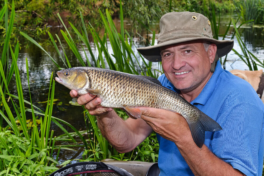 James with a chub