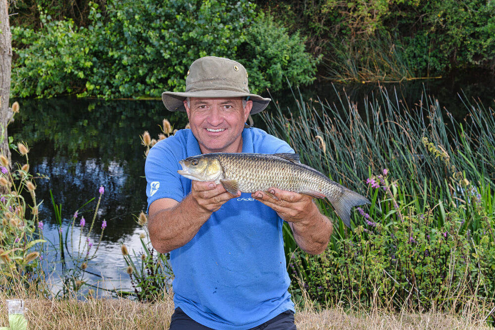 James Robbins with a chub